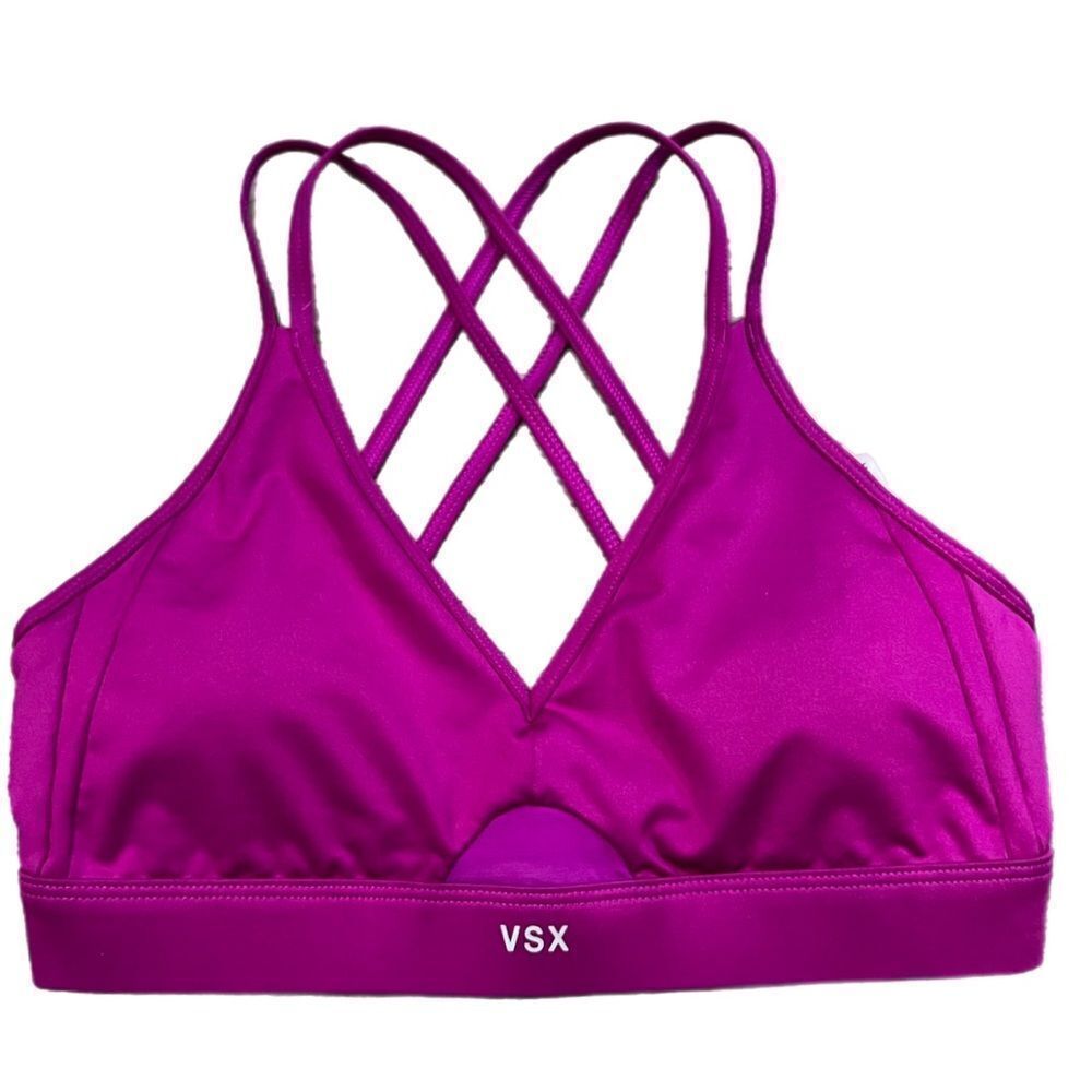 Victorias Secret Vsx Strappy back padded with removable padding sport bra Small